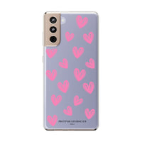 Pink Heart Doodles Design Phone Cases