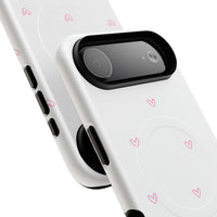 Pink Tiny Hearts Pattern (MagSafe) Phone Case