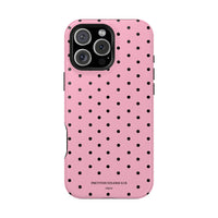 Pink With Black Polka Dots (MagSafe) Phone Case