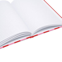 Red and Pink Stripes Hardcover Journal