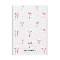 Bow Print Puffy Hardcover Notebook