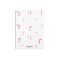 Pink Bow  Pattern Puffy Hardcover Notebook