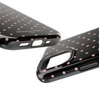 Black with Pink Polka Dots (MagSafe) Phone Case
