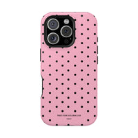 Pink With Black Polka Dots (MagSafe) Phone Case