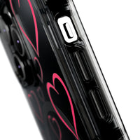 Magenta Hearts (MagSafe) Clear Phone Case