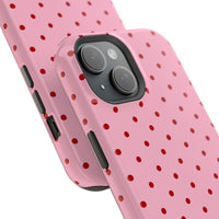Pink With Red Polka Dots (MagSafe) Phone Case