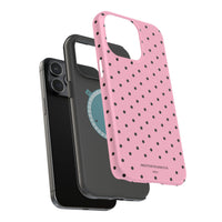 Pink With Black Polka Dots (MagSafe) Phone Case