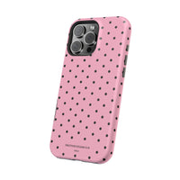 Pink With Black Polka Dots (MagSafe) Phone Case