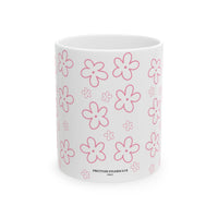Pink Daisy Doodles Ceramic Mug