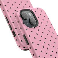Pink With Black Polka Dots (MagSafe) Phone Case