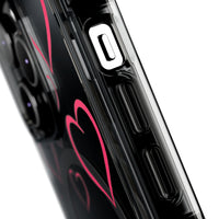 Magenta Hearts (MagSafe) Clear Phone Case