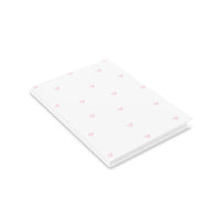 Pink Tiny Hearts Pattern  Puffy Hardcover Notebook