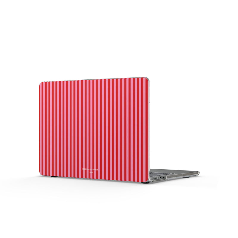 Red and Pink Stripes MacBook Case