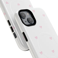Pink Tiny Hearts Pattern (MagSafe) Phone Case