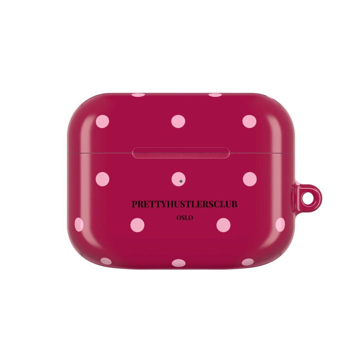 Burgundy with Pink Polka Dots V2 AirPod Pro Case