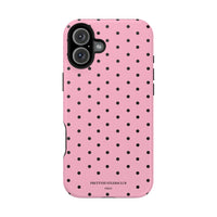 Pink With Black Polka Dots (MagSafe) Phone Case