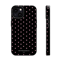 Black with Pink Polka Dots (MagSafe) Phone Case