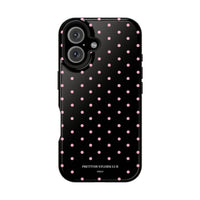 Black with Pink Polka Dots (MagSafe) Phone Case
