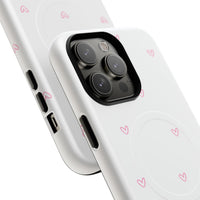 Pink Tiny Hearts Pattern (MagSafe) Phone Case
