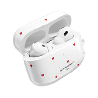 Red Heart Pattern AirPods Case