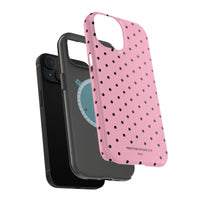 Pink With Black Polka Dots (MagSafe) Phone Case