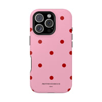 Pink With Red Polka Dots V2 (MagSafe) Phone Case