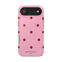 Pink With Red Polka Dots V2 (MagSafe) Phone Case