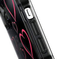 Magenta Hearts (MagSafe) Clear Phone Case