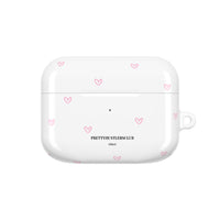 Pink Tiny Hearts Pattern AirPod Pro Case