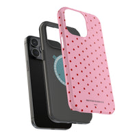 Pink With Red Polka Dots (MagSafe) Phone Case