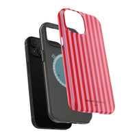 Red and Pink Stripes (MagSafe) Phone Case