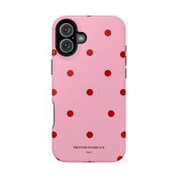 Pink With Red Polka Dots V2 (MagSafe) Phone Case