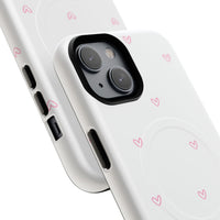 Pink Tiny Hearts Pattern (MagSafe) Phone Case