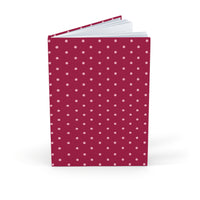 Burgundy with Pink Polka Dots A5 Hardcover Journal