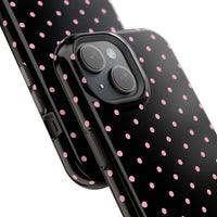 Black with Pink Polka Dots (MagSafe) Phone Case
