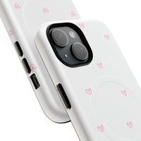 Pink Tiny Hearts Pattern (MagSafe) Phone Case