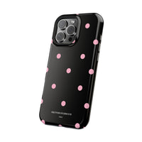 Black with Pink Polka Dots V2 (MagSafe) Phone Case