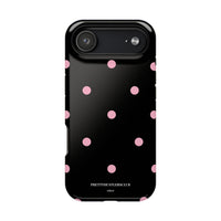 Black with Pink Polka Dots V2 (MagSafe) Phone Case