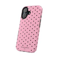Pink With Black Polka Dots (MagSafe) Phone Case