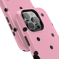 Pink With Black Polka Dots V2 (MagSafe) Phone Case