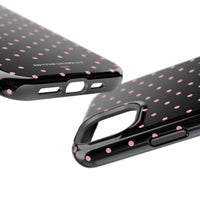 Black with Pink Polka Dots (MagSafe) Phone Case