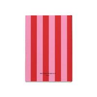 Red and Pink Stripes Hardcover Journal