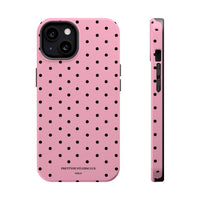 Pink With Black Polka Dots (MagSafe) Phone Case