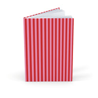 Red and Pink Stripes Hardcover Journal (A5)