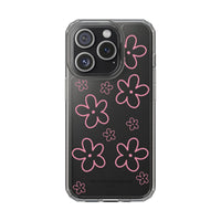 Pink Doodle Floral Design Phone Case