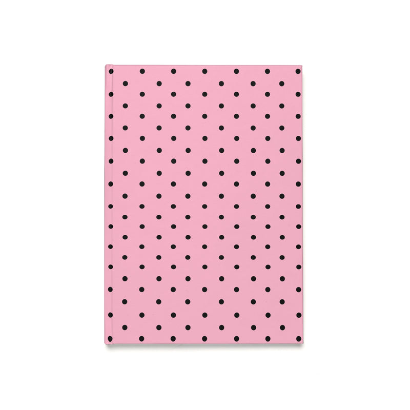 Pink with Black Polka Dots Hardcover Journal