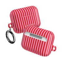 Red and Pink Stripes AirPod Pro Case
