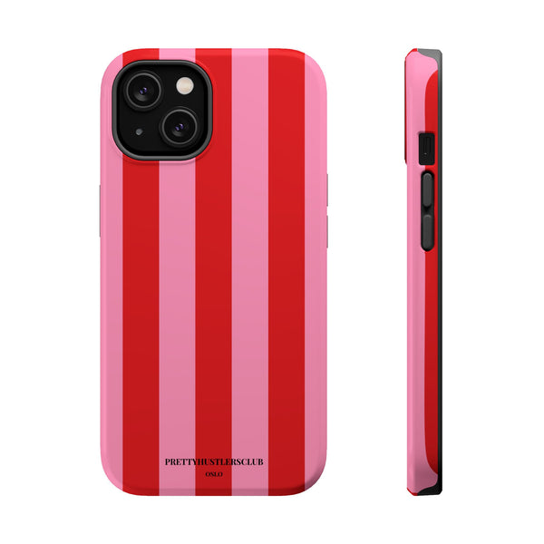Red and pink stripes V2 (MagSafe) Phone Case