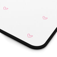 Pink Tiny Hearts Pattern Desk Mat