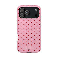 Pink With Red Polka Dots (MagSafe) Phone Case
